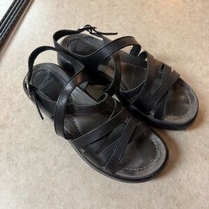 Dansko Lolita Black Leather Sandals Eu 39